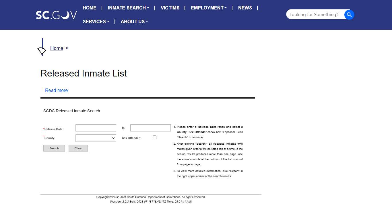 | South Carolina Department of Corrections